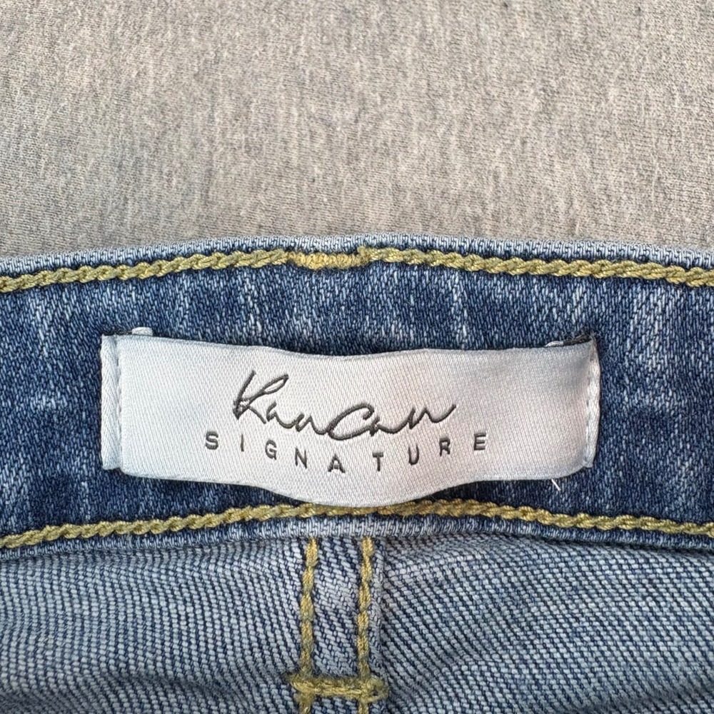 Kancan Jeans Youth Girls 6 Distressed Stretch Denim Ripped Frayed Hem - Picture 9 of 13